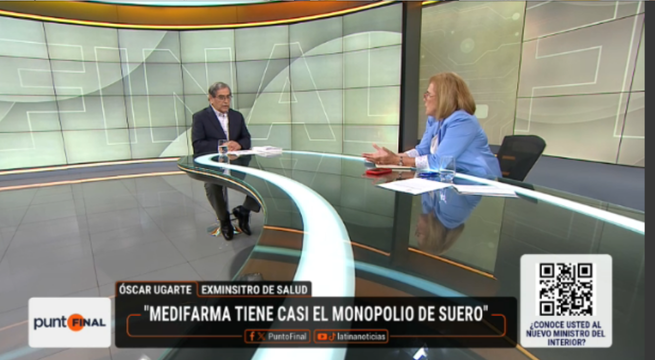 Óscar Ugarte sobre el suero de Medifarma: “Si se hubiera investigado a tiempo, se habrían salvado vidas”