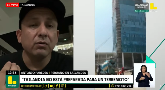Peruano que vivió terremoto en Tailandia: 