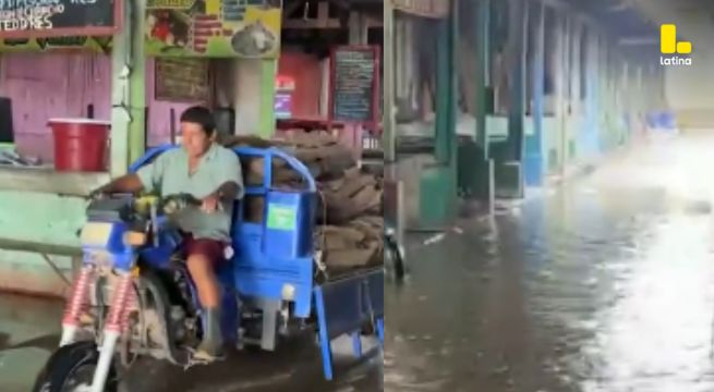 Mercado Mishuyacu INUNDADO tras desborde de río en Yurimaguas