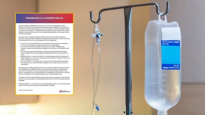 Medifarma se pronuncia tras muerte de pacientes por suero fisiológico defectuoso