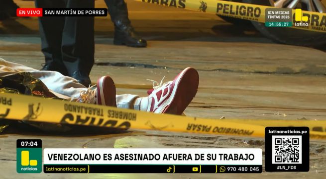 Sicarios matan de ocho disparos a joven en su trabajo en San Martín de Porres
