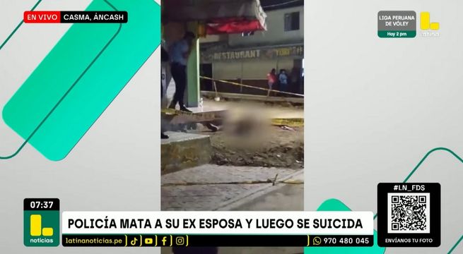 Suboficial PNP asesina a su exesposa en Áncash
