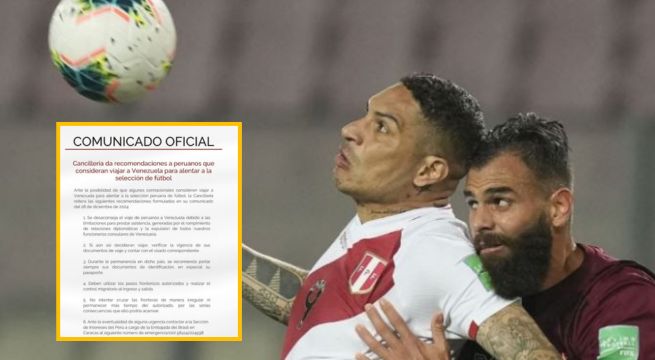 Cancillería da recomendaciones a hinchas que viajarán para el partido Venezuela - Perú