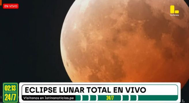 Eclipse total lunar: impresionante video muestra cómo se vio la 'Luna de sangre'