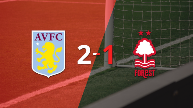 Aston Villa consiguió una victoria por 2 a 1 ante Nottingham Forest