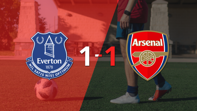 Everton resolvió su juego de la fecha 31 con un empate 1-1 frente a Arsenal