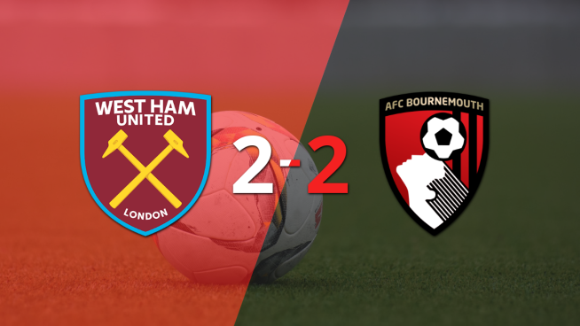 Bournemouth empató 2-2 ante West Ham United con doblete de Evanilson