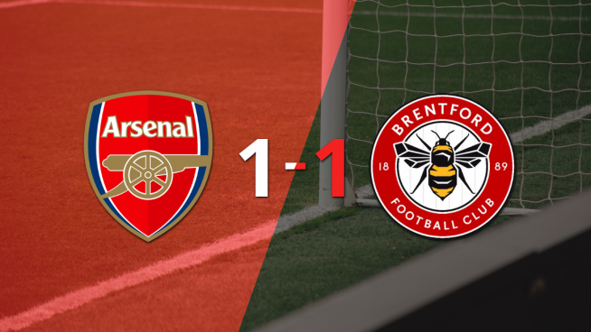 Reparto de puntos en el empate a uno entre Arsenal y Brentford
