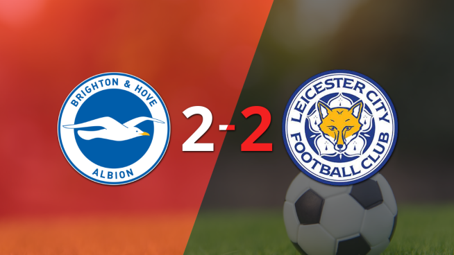 João Pedro firma un doblete en el empate en 2 entre Brighton and Hove y Leicester City