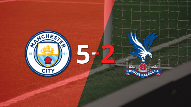 Crystal Palace fue superado fácilmente y cayó 5-2 contra Manchester City