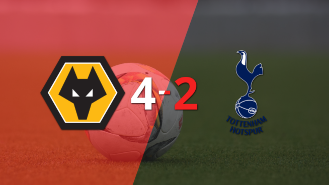 Wolverhampton arrolla a Tottenham con una contundente victoria por 4-2