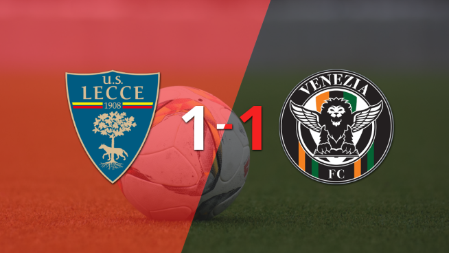 Venezia empató 1-1 en su visita a Lecce
