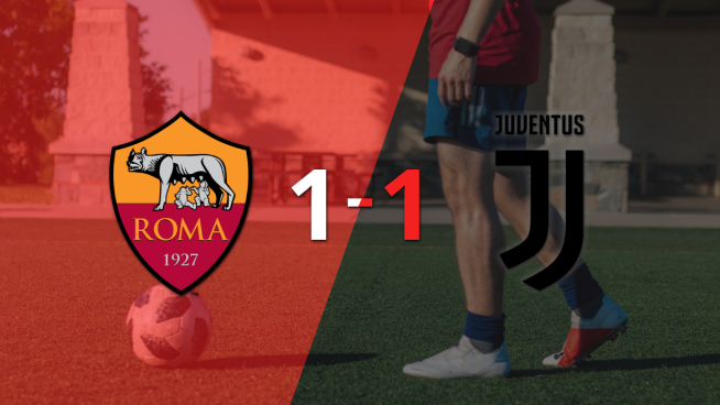 Empate a uno entre Roma y Juventus