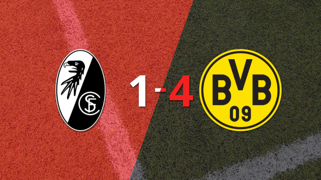 Friburgo cae goleado por 4 a 1 ante Borussia Dortmund en un vibrante encuentro