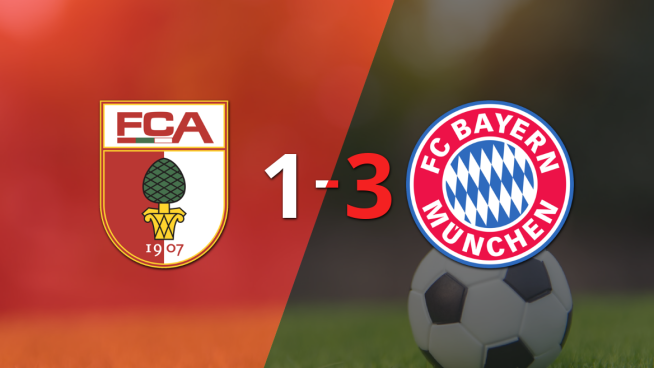 Dura derrota para Augsburg sucumbe ante la contundencia de Bayern Múnich y cae por 3 a 1