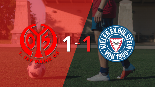 Empate a uno entre Mainz y Holstein Kiel