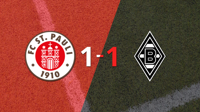FC St. Pauli y B. Mönchengladbach se repartieron los puntos en un 1 a 1