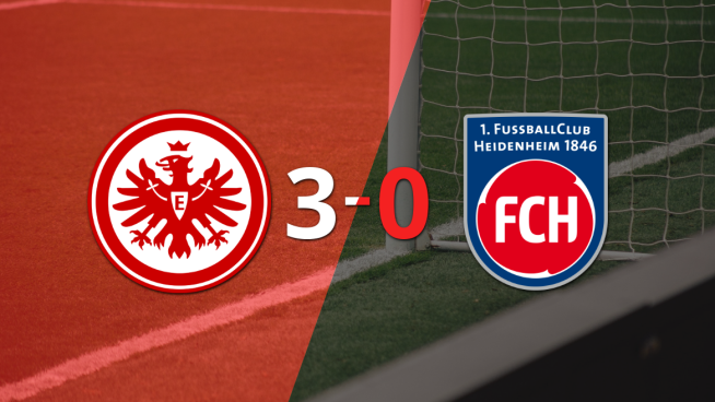 Heidenheim fue superado fácilmente y cayó 3-0 contra Eintracht Frankfurt