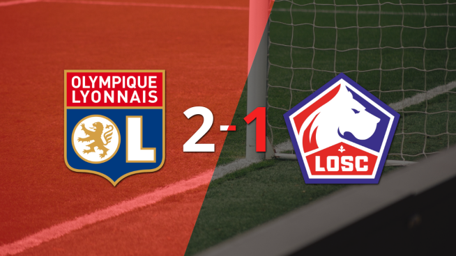 Olympique Lyon se impone con remontada 2-1 sobre Lille