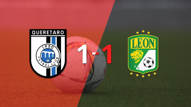 León empató 1-1 en su visita a Querétaro