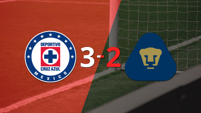 Doblete de Rodolfo Rotondi en el triunfo 3-2 de Cruz Azul frente a Pumas UNAM