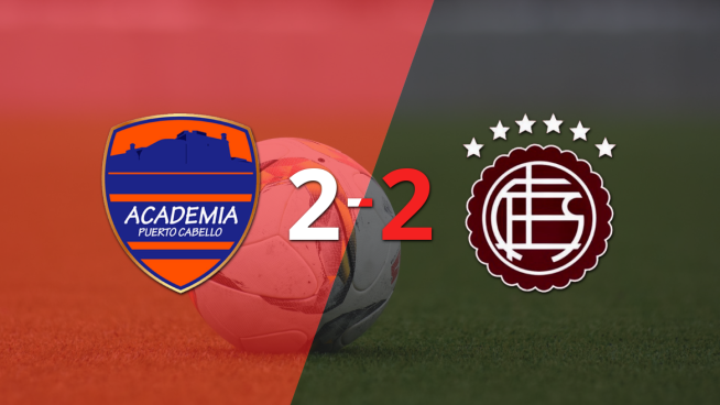 Lanús sacó un punto luego de empatar a 2 goles con Puerto Cabello