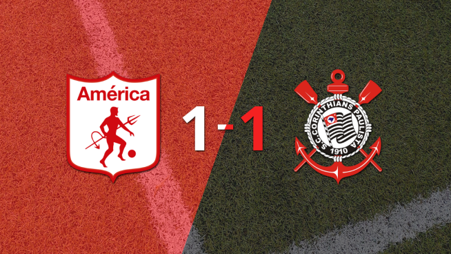 América de Cali y Corinthians se repartieron los puntos en un 1 a 1