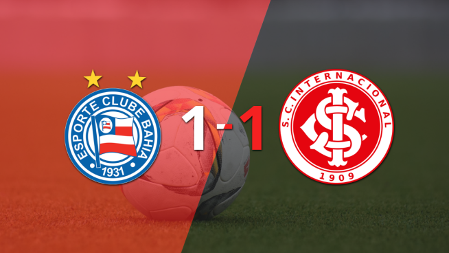 Internacional empató 1-1 en su visita a Bahia