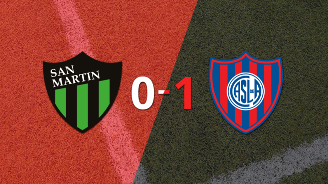 San Martín (SJ) sufrió una derrota por 1-0 ante San Lorenzo con el gol de Ezequiel Cerutti