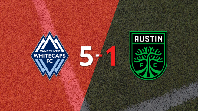 Brian White anotó un póker en contundente 5-1 de Vancouver Whitecaps FC contra Austin FC