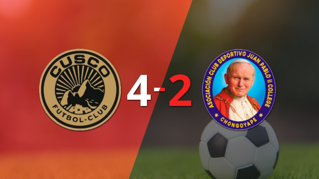 Facundo Callejo anota doblete en la victoria por 4 a 2 de Cusco FC sobre Juan Pablo II