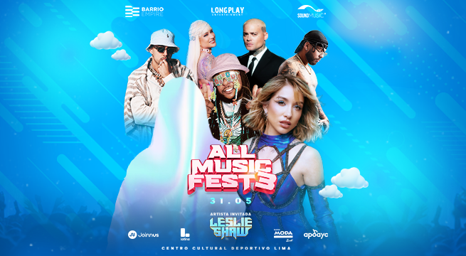 ALL MUSIC FEST 3: MARIA BECERRA + LENNOX + KEVVO + IZAAK + BRYTIAGO +HEADLINER SORPRESA