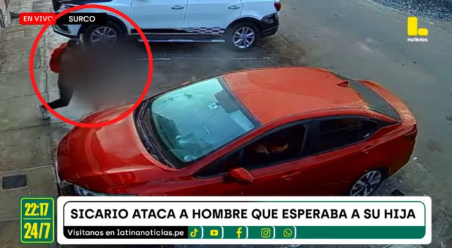 Padre es atacado a balazos mientras esperaba a su hija para llevarla al colegio [VIDEO]