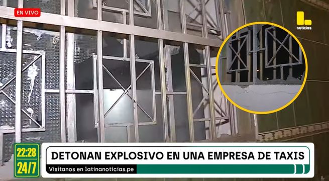 Detonan explosivo en empresa de taxis en el Callao [VIDEO]