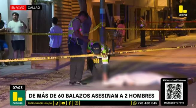 Callao: Sicarios asesinan a dos hombres de más de 60 disparos [VIDEO]