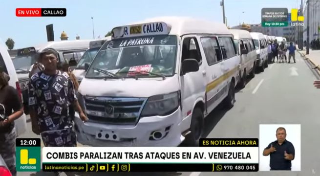 Transportistas protestan por choferes asesinados: buses paralizan sus rutas en el Callao [VIDEO]