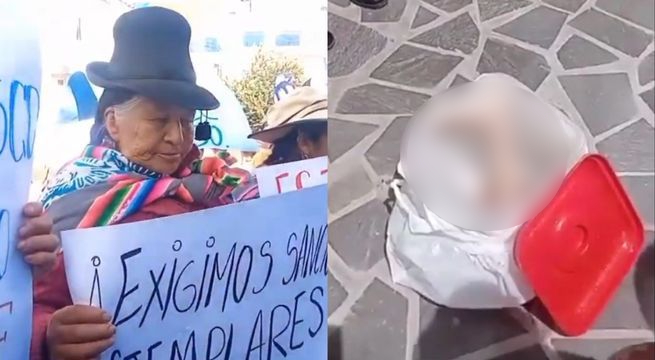 Cusco: llevan pierna amputada de atropellado para exigir justicia ante Juzgado
