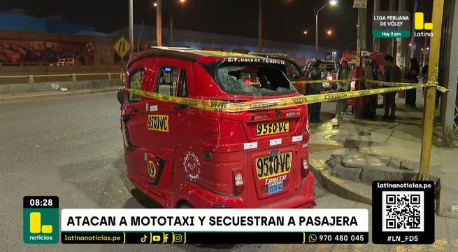 Puente Piedra: sicarios atacan a balazos una mototaxi y secuestran a pasajera