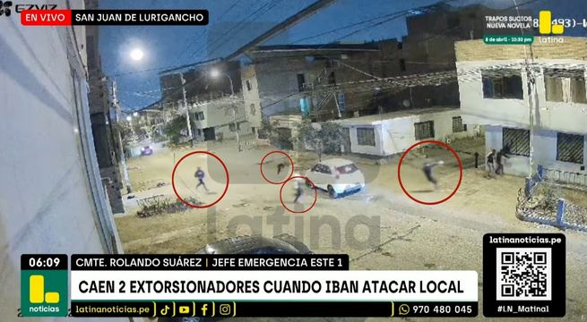 Sicarios atacan a balazos a dos personas en San Juan de Lurigancho