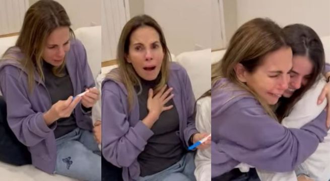 Karina Calmet enternece a sus fans por su reacción al enterarse de que será abuela por primera vez