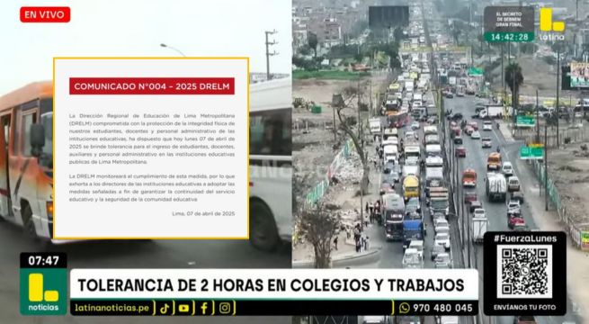 Paro de transportistas: colegios públicos darán tolerancia para ingreso de alumnos y profesores