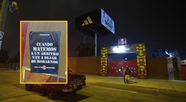 Amenazan a árbitros de la Liga 1 con afiches pegados en la Videna | FOTO