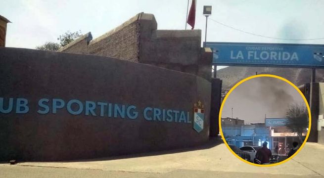 Prenden fuego en el frontis de La Florida tras goleada de Palmeiras a Sporting Cristal | VIDEO