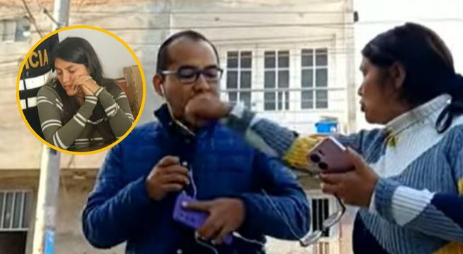 Reportero de Latina es agredido EN VIVO por madre de presunta pareja de ‘Cuchillo’