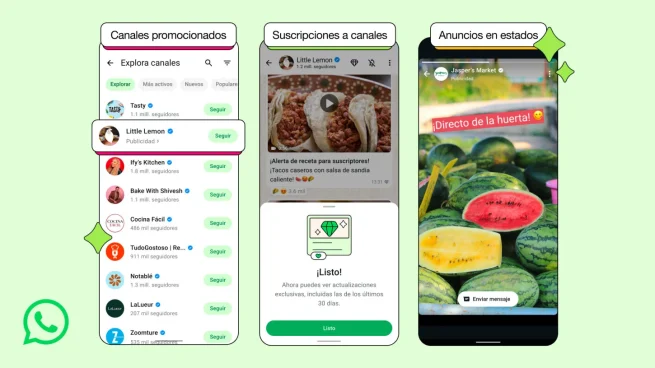 Así se verán los anuncios en la aplicación de mensajería instantánea. Foto: WhatsApp