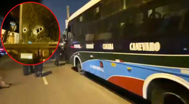 Chorrillos: balean bus de transporte público con pasajeros a bordo