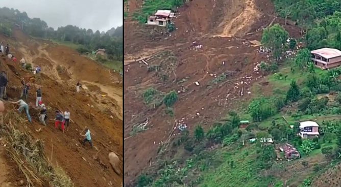 Tragedia en Colombia: deslizamiento de tierra mata a 14 personas y deja 11 desaparecidos
