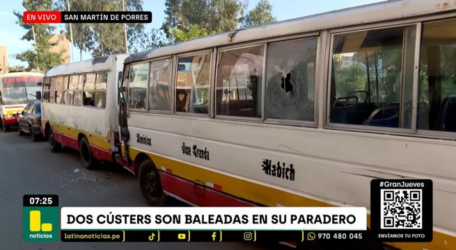 Atacan a balazos a custers en San Martín de Porres