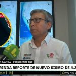 Presidente del IGP tras nuevo sismo en Lima: 