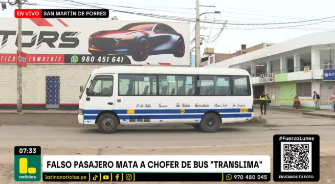 Falso pasajero asesina a chofer de la empresa de transporte 'Translima' | VIDEO